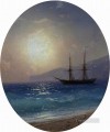 日没の下の帆船 ロマンチックなイワン・アイヴァゾフスキー ロシア